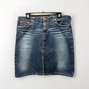 Vintage Denim BONGO Waistless Hipster Skirt Shadow Wash Y2K Women’s Size 11